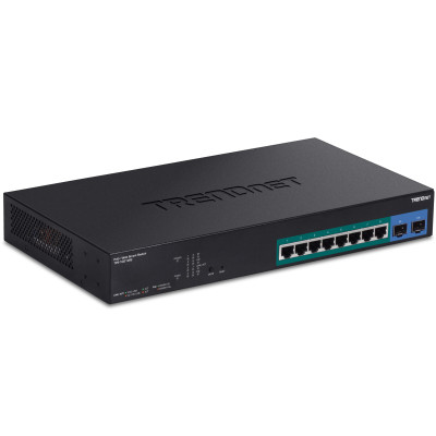 TRENDnet TPE-1021WS 10-Port Managed Gigabit Ethernet PoE+ Switch, 2x SFP ports, rack mountable